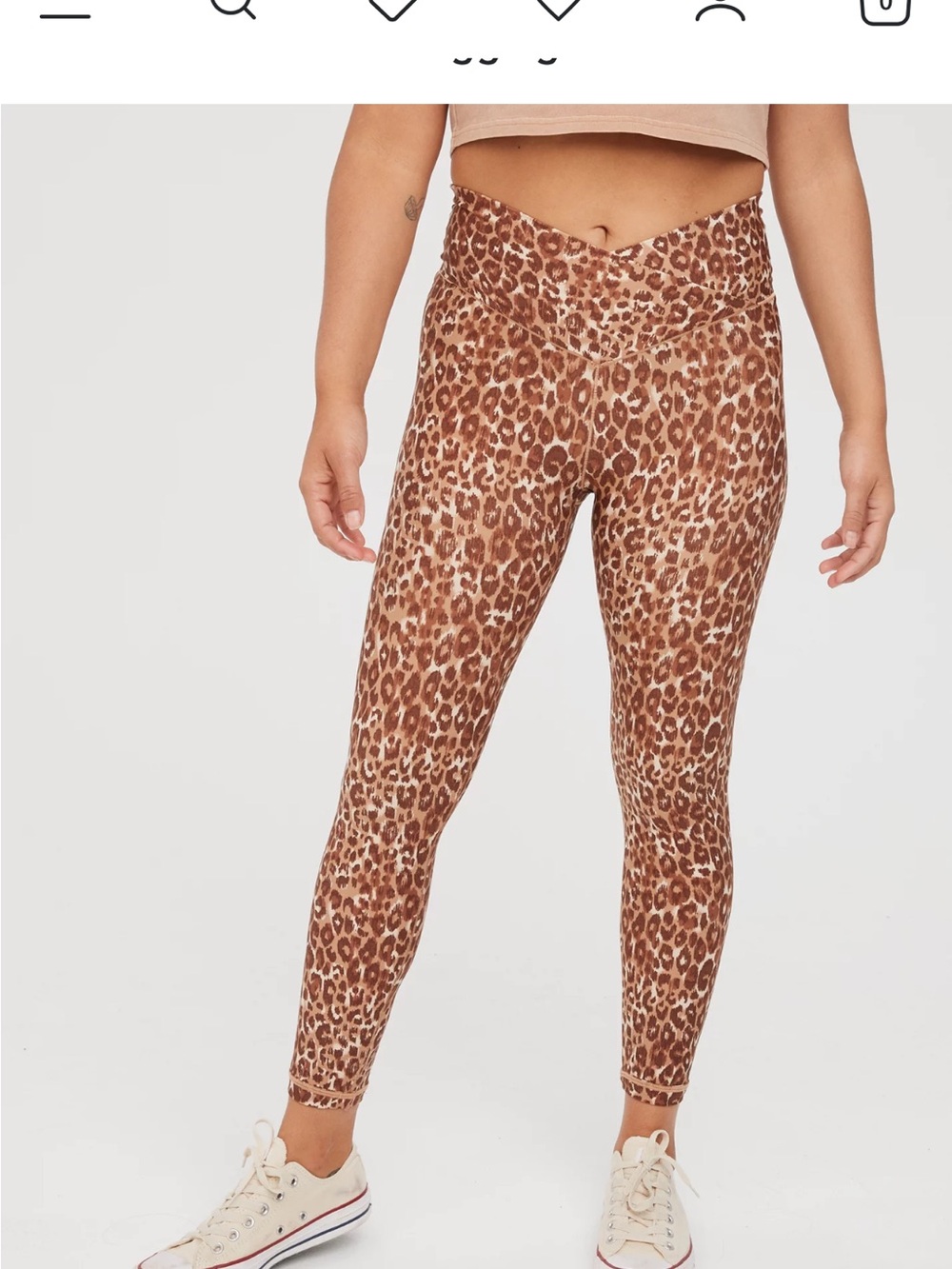 Offline by Aerie high wasted crossbody leggings cheetah print XXS